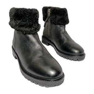Cougar Womens Kendal Black Winter & Snow Boots Shoes 8 Black Leather Waterproof